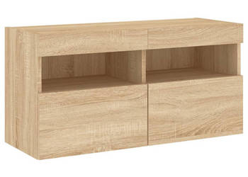 Ścienna szafka TV z LED dąb sonoma 80x30x40 cm WM-837201