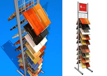 Stojak Dwustronny Na Próbki 36 Miejsc Płytek Paneli Ekspozytor P109TN