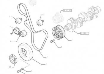 New Holland T6090 T6070 Napinacz pasa 504315786