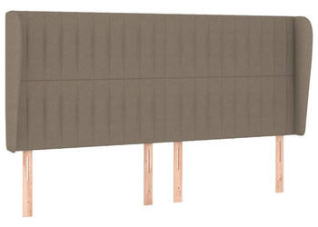 Zagłówek uszak taupe 183x23x118/128 cm tkanina WM-3118212