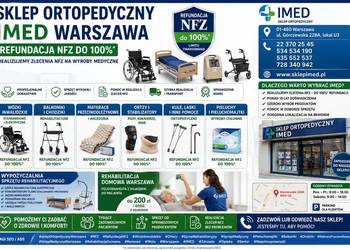 SKLEP ORTOPEDYCZNY WARSZAWA  REFUNDACJA NFZ | WÓZKI, BALKONIKI, ORTEZY IMED