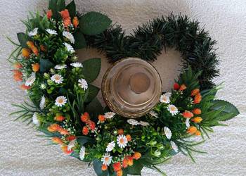 Wianek w kształcie SERCA na Cmentarz dla bliskiej Osoby Stroik na Grób