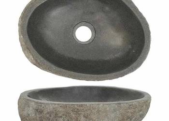 vidaXL Umywalka z kamienia rzecznego, owalna(SKU:146212)