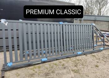 Brama przesuwna palisada pion 4m PREM. CLASSIC ocynk+RAL, 5m, 6m, 6,7m, 7,5