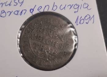 moeta srebrna Prusy Brandenburgia z 1691r