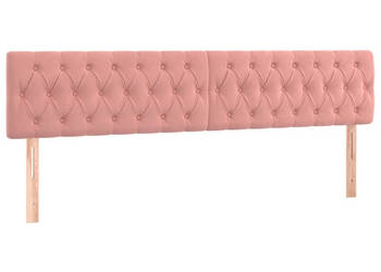 Zagłówek do łóżka z LED różowy 180x7x78/88 cm aksamit WM-3122013