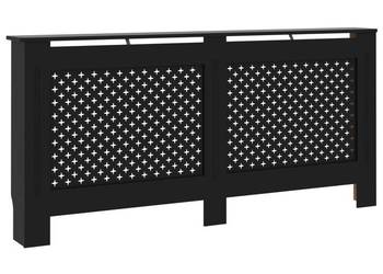 vidaXL Osłona na kaloryfer, czarna, 172x19x81,5 cm, MDF (SKU:288198)