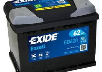 Akumulator Exide Excell 62Ah 540A Starogard Gd 784x955x807