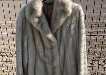 Futro z norek kremowe jasne palomino