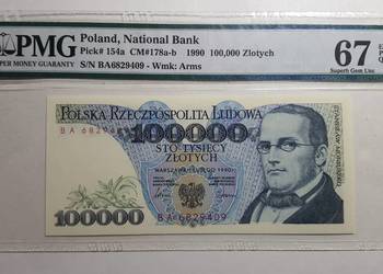 100000 złotych 1990 s. BA - PMG 67