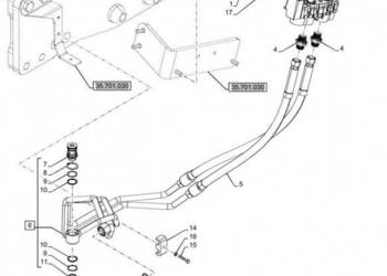 New Holland T6090 T6070 T7230 Złączka hydrauliczna 47681510