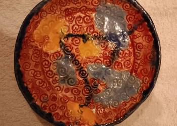 Ozdobny talerzyk ręcznie robiony