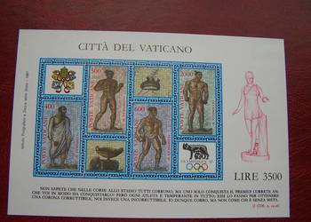 Watykan 1987 MNH Sport Wystawa Olymphilex 87