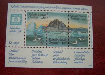 Grenlandia 1987 MNH Wystawa HAFNIA 87 Ptaki Grenlandia 1987 MNH Wystawa HAFNIA 87 Ptaki