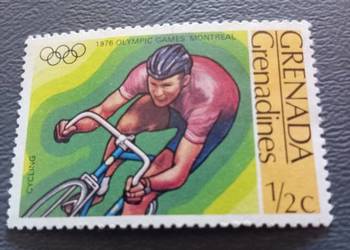 Znaczek kolarstwo 1976 r