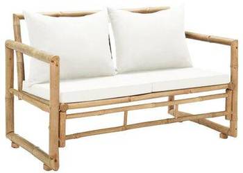 vidaXL 2-osobowa sofa ogrodowa z poduszkami, bambus(sku43157)