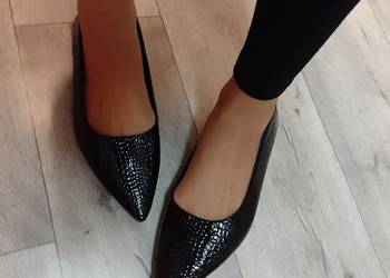 (42/43) Ekskluzywne, Czarne baleriny wieczorowe, NOWE