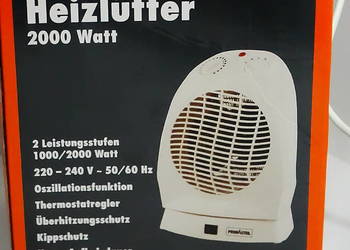 PRYMASTER Termowentylator (farelka) 2 poziomy mocy 1000/2000 W oscylacja