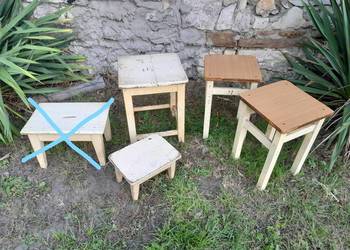 Różne stare taborety taboret krzesełko PRL i starsze