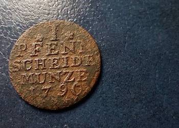 Stare monety 1 fenig 1790 Niemcy
