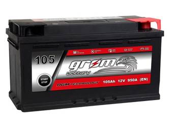 AKUMULATOR GROM AGM START&STOP 105Ah 950A DARMOWA WYMIANA