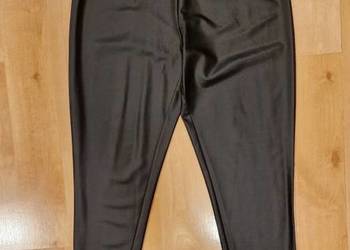 Damskie spodnie wizytowe Only rozmiar L nowe z metką czarne leginsy połysk