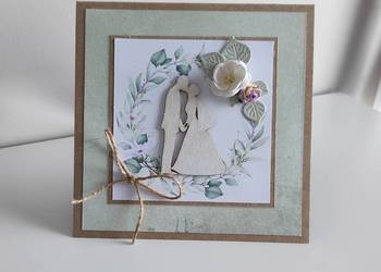 Kartka ręcznie robiona na Ślub handmade