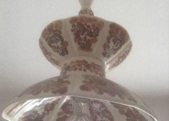 Lampa wisząca  fajansowa ręcznie malowana WŁOCLAWEK lata 80