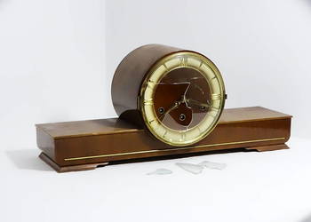 Zegar kominkowy vintage LaFleur / Lauffer – mechaniczny, uszkodzony