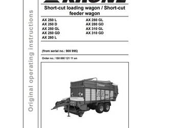 Krone przyczepa AX 250 280 310 L D GL GD instrukcja