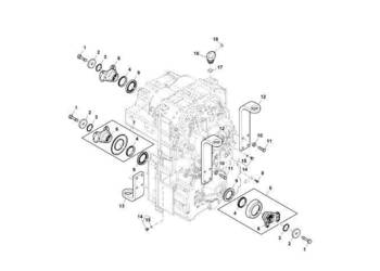 John Deere 9470RX - Jarzmo przegubu uniwersal. RE574874 (Przekładnia Power…