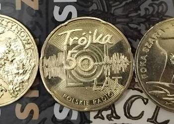 2 zł GN bursztynowy szlak, foka szara, trójka 50 lat polskie radio