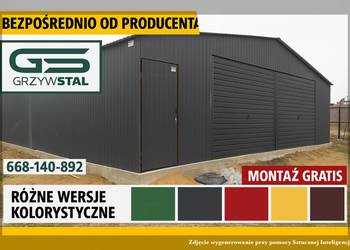 Garaż blaszany Grafitowy  Garaże Magazyn Wiata   – GRZYWSTAL