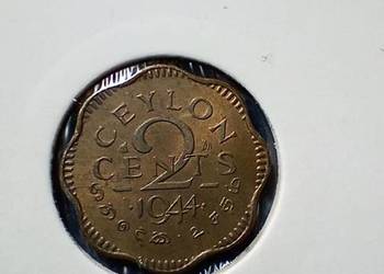 Stare monety 2 cent 1944 Cejlon
