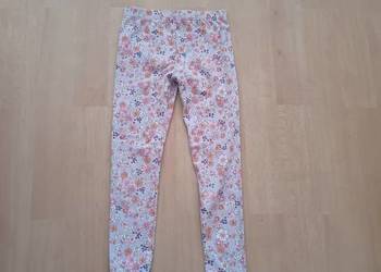 Legginsy getry leginsy dla dziewczynki Sinsay - fioletowe, kwiatki