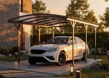 Wiata samochodowa Antracytowa Zadaszenie Garaż