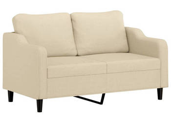 2-osobowa sofa kremowa 140 cm tapicerowana tkaniną WM-359361