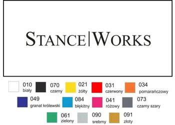 Naklejka wlepka Stance Works 30 lub 49 cm - tuning stance Zamiennik