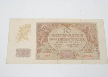 Stary banknot 10 złotych 1940 antyk rzadki unikat kolekcjonerski