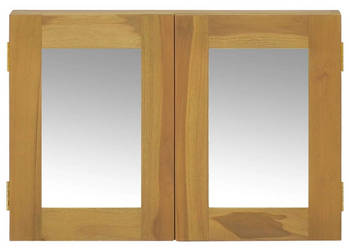 Szafka z lustrem 60x10x40 cm lite drewno tekowe WM-338242