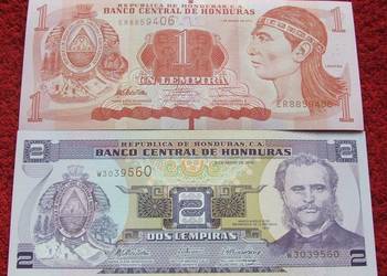 HONDURAS Kolekcjonerskie Banknoty Zestaw - 2 sztuki UNC