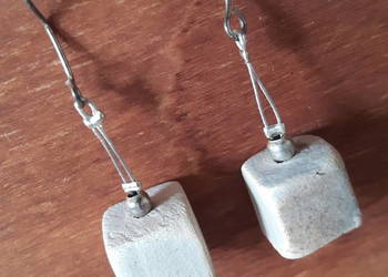 Kolczyki ceramiczne ręcznie wykonane.