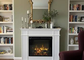 Kominek z drewna wkład elektryczny grzewczy dimplex bio