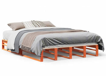 Rama łóżka bez materaca woskowy brąz sosnowa 120x190 cm WM-850865