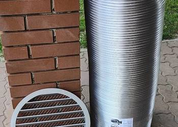 Czerpnia ścienna duża i rura elastyczna 400mm