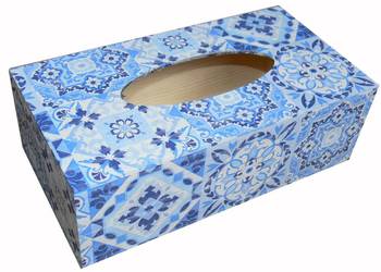 Organizer pojemnik na chusteczki drewniany XXL decoupage
