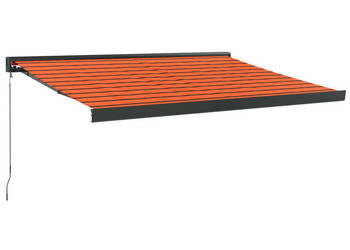 Zwijana markiza pomarańcz i brąz 3x25 m tkanina i aluminium WM-3154566