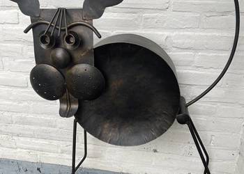 Metaloplastyka pies rzeźba nowoczesna z metalu handmade
