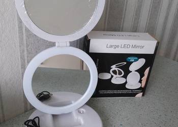 Kompaktowe podwójne lusterko LED składane nowe x 5
