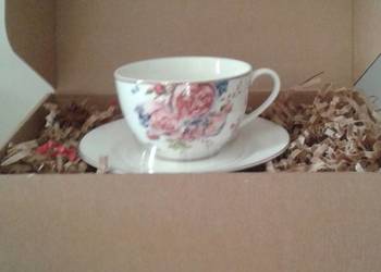ALTOM DESIGN Filiżanka porcelanowa 200 ml ze spodkiem